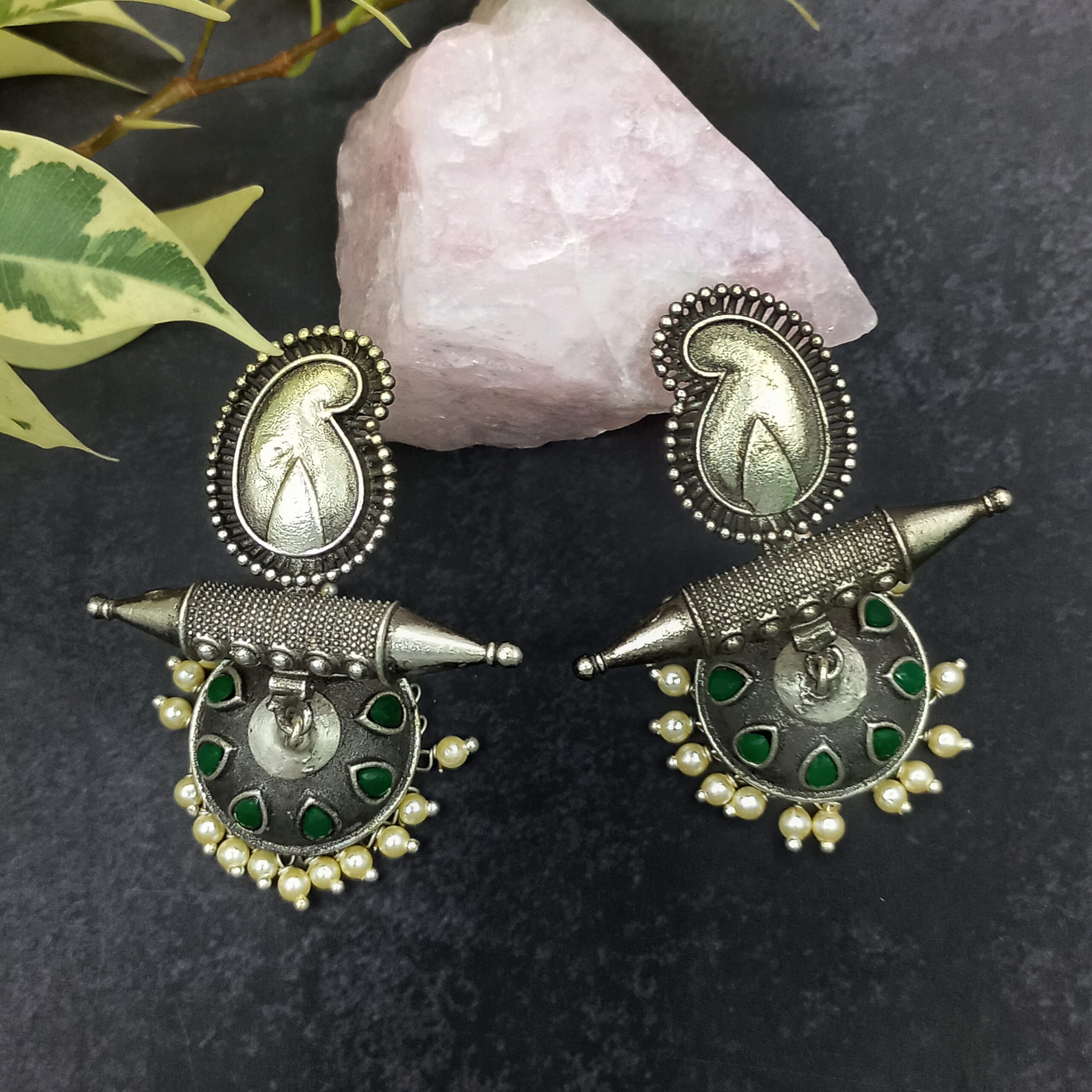 Party Wear Silver Blue long Jhumka Earrings at Rs 193/pair in Mumbai | ID:  23922216297